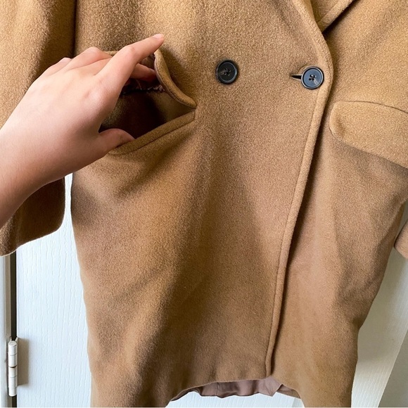 Aritzia Coat Lyon Double-Breasted Wool Italian Virgin Short 1 EUC - Picture 6 of 9